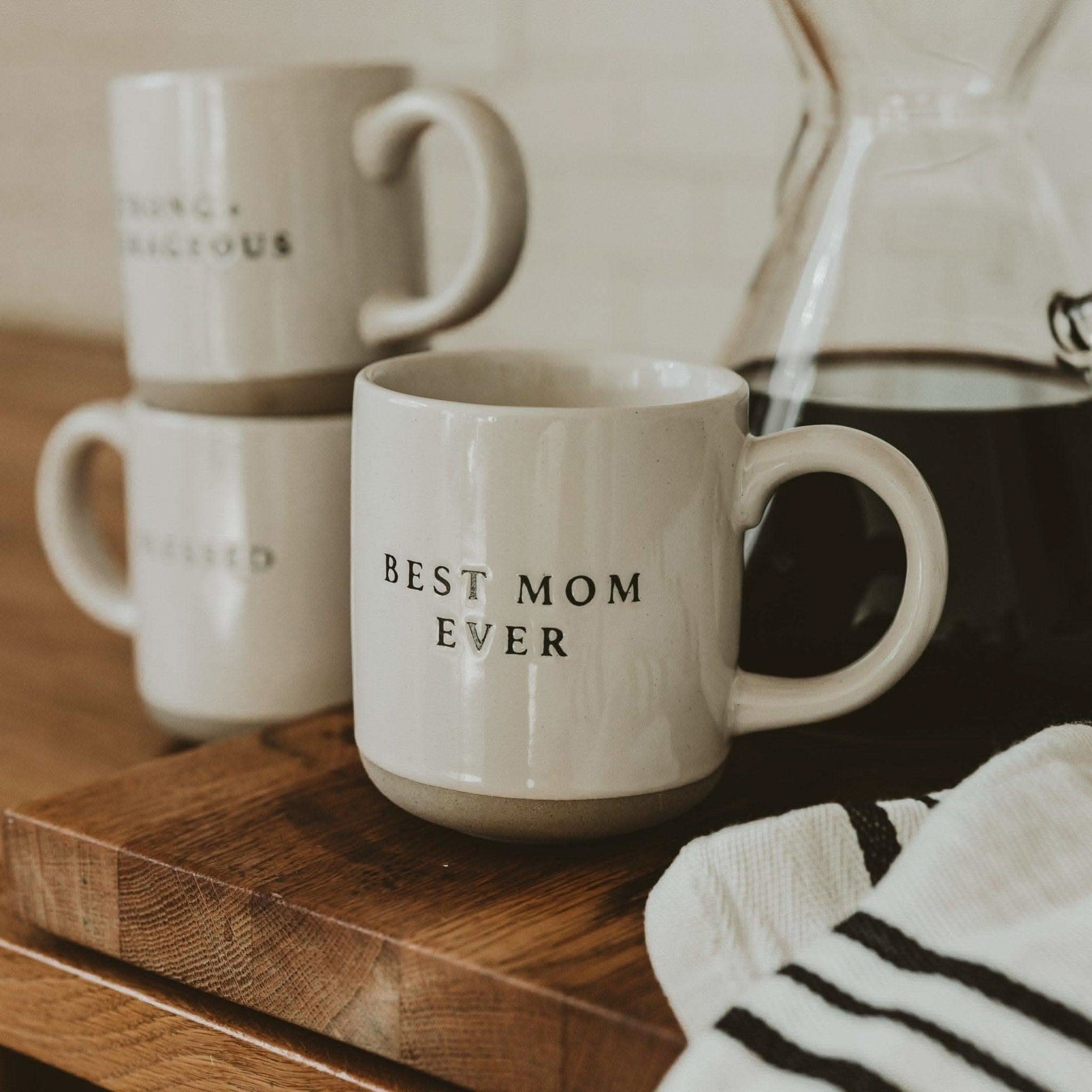Best Mom Ever 14oz. Stoneware Coffee Mug - SwagglyLife Home & Fashion